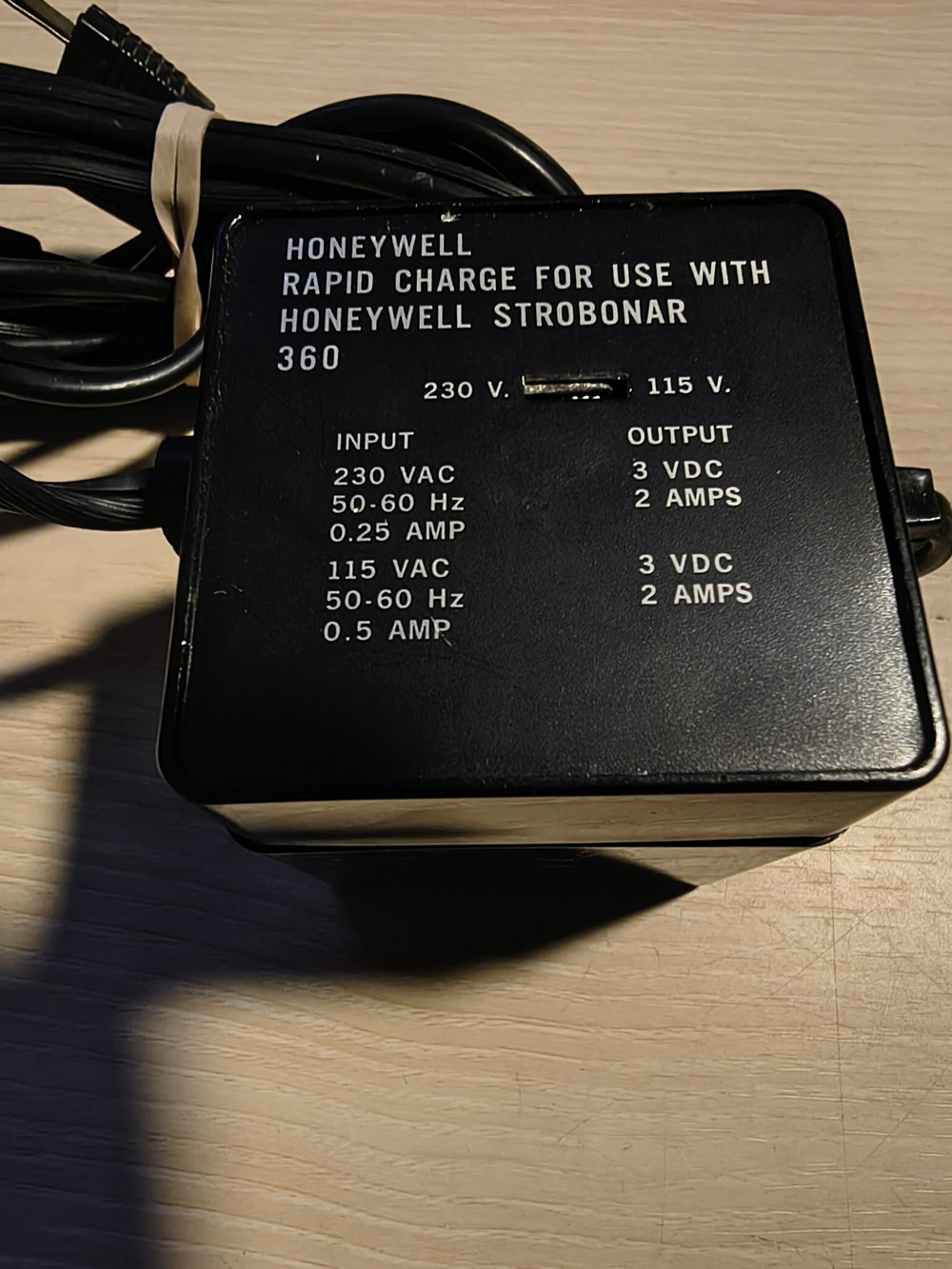 vintage Honeywell Rapid Charger designed for use with the Honeywell Strobonar 36